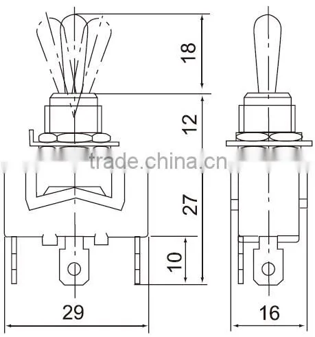 CNTD Latest Technology 3-Way On Off On Momentary Spring Return Toggle Switch