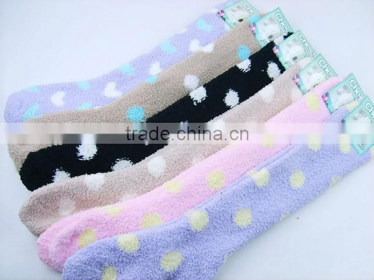 Custom thigh high women christmas fuzzy socks