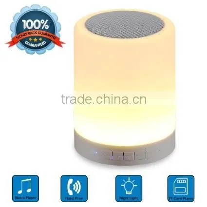 Muti Function Rechargable Wireless Touch Smart Lamp Speaker Table Lamp Bluetooth Speaker