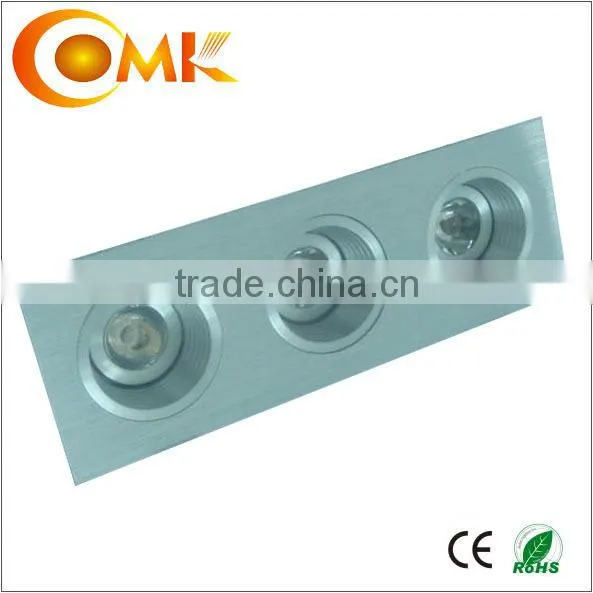 Aluminum Bridgelux 3*1w LED jewelry spotlight