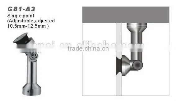Stainless Steel Glass Connectors to Connect Glass And Wall With 90 Degree Angle