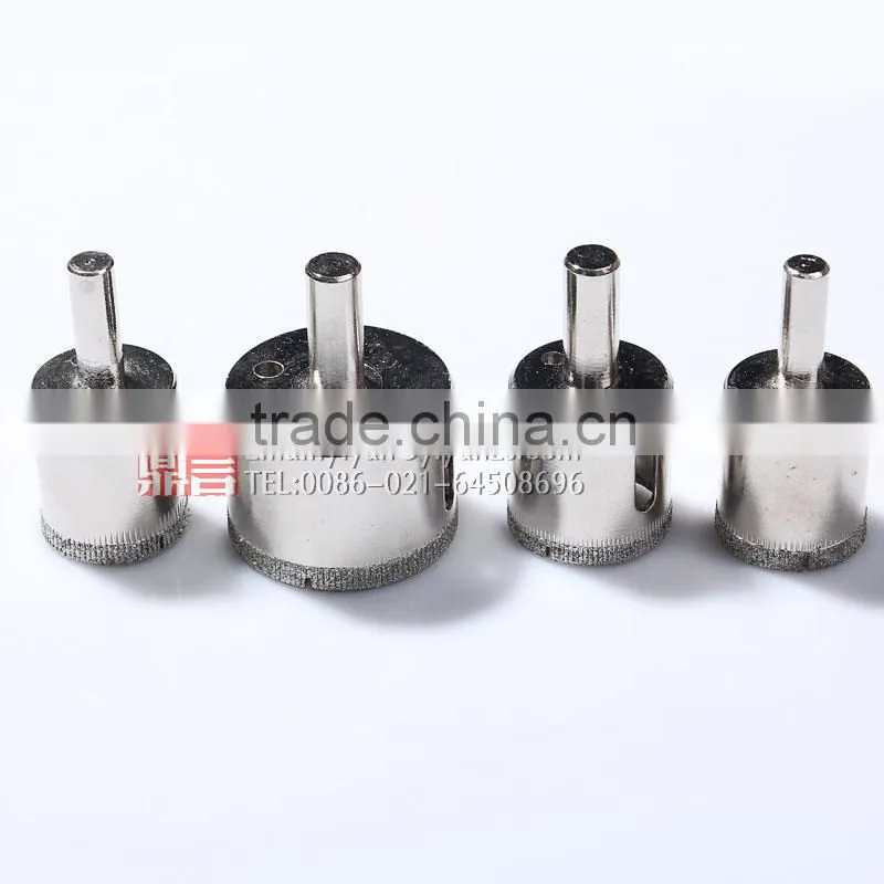 Thin wall diamond drill bit for glass drilling round shank