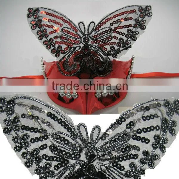 hot sale various colors luxury laser dimensional butterfly mask
