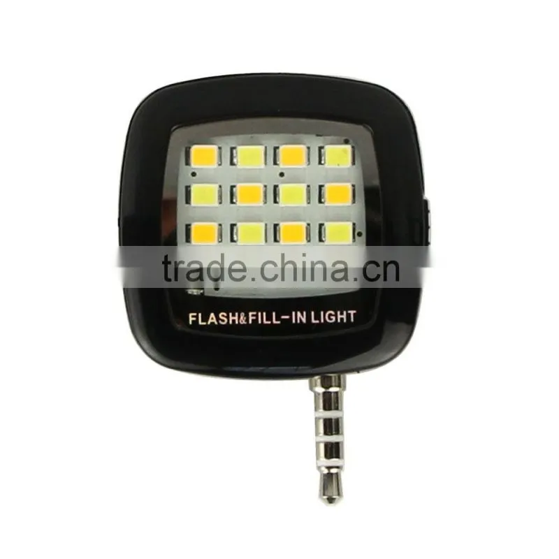 Mini Portable 16 LED Camera Fill-in Flash Selfie Light For Cell Phone Tablet