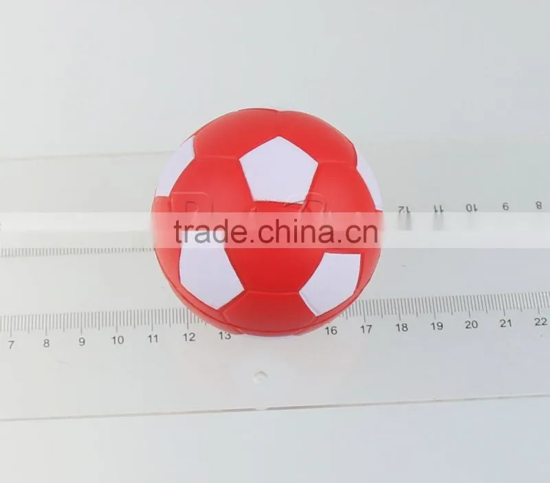 Partypro Wholesale Custom LOGO Mini PU Foam Red Soccer Ball Antistress Ball