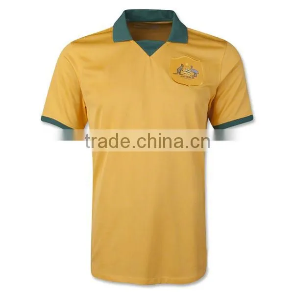 Plain Australia Soccer Jersey with favorable Price and Sublimation