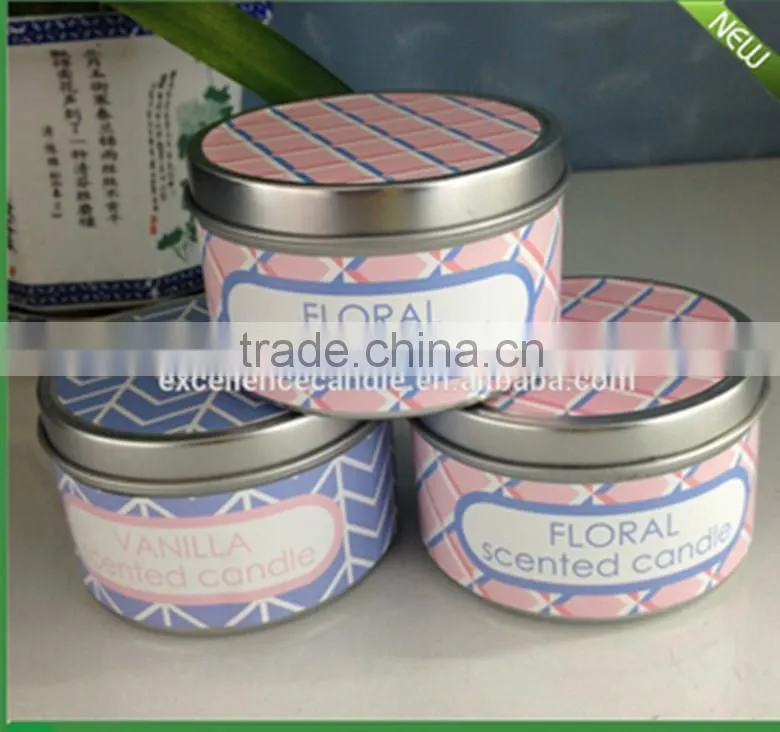 scented candles in tin/ glass candle jar/ jar candle