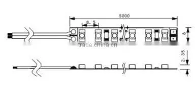 decoration housing slim led flexible rope light factory 2835 LED Strip Light