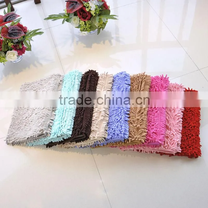 chenille floor carpet with anti-slip base microfiber chenille carpet