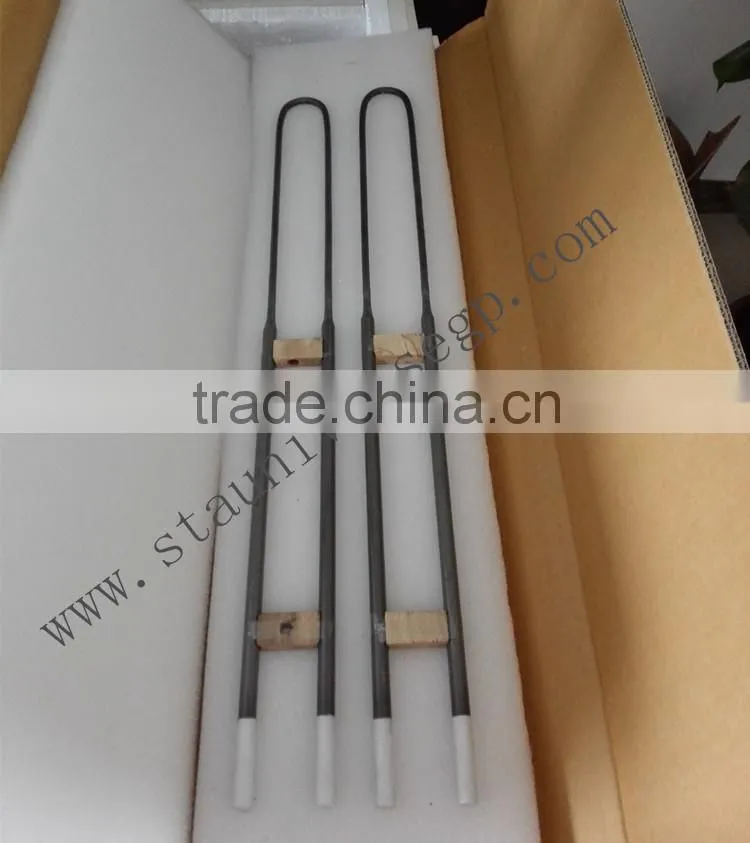 Molybdenum Disilicide heating element / MoSi2 rods with clamps