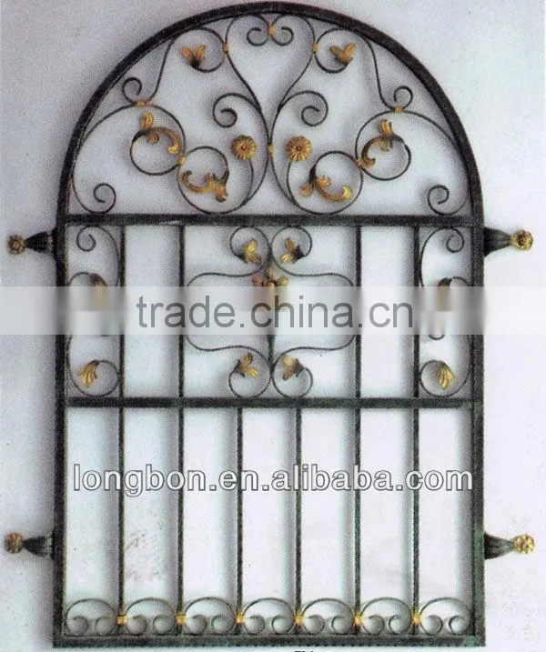Top-selling hand forged wrought iron window fence grill