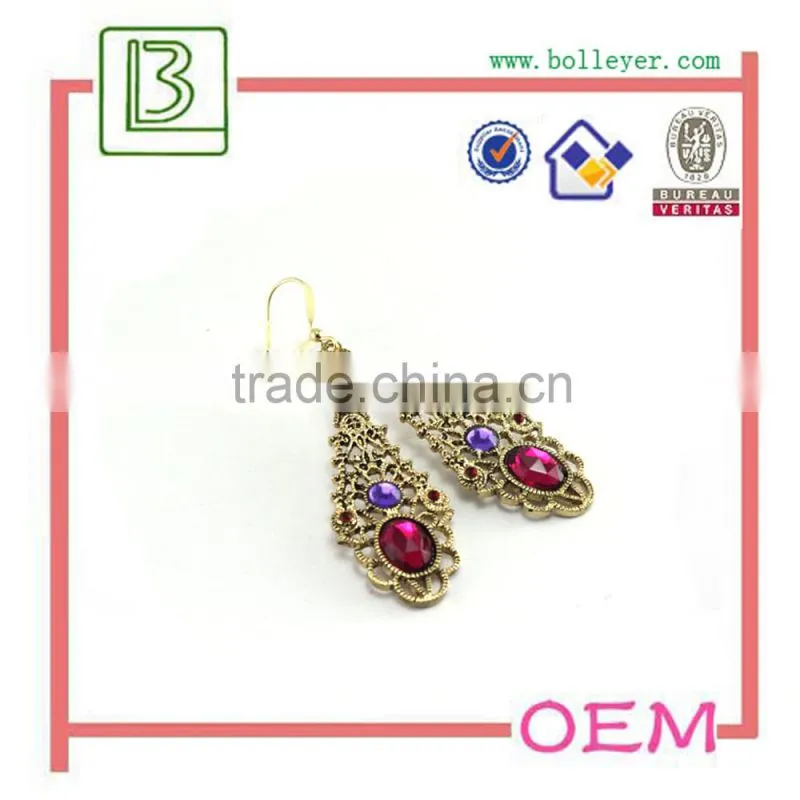 Fashion Crystal Long Drop Earring