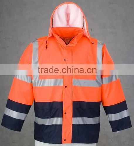 HI VIS REFLECTIVE SAFETY PU JACKET