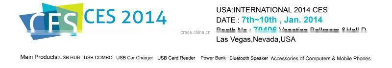 3 Ports USB hub &TF card reader Rotatable design for Tablet pc