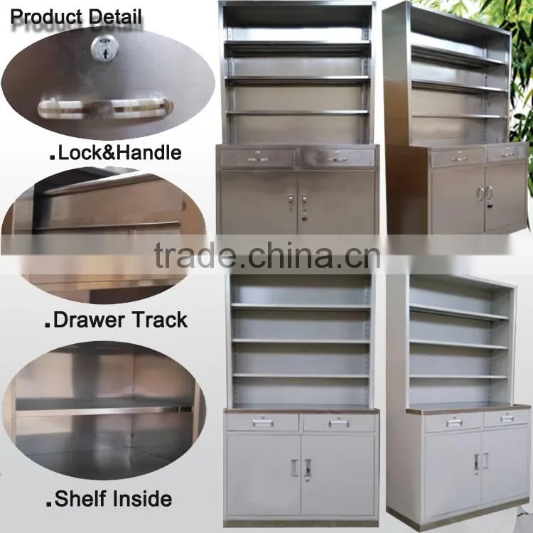 Mortuary equipments Mobile office cabinet 3 Doors Cabinet