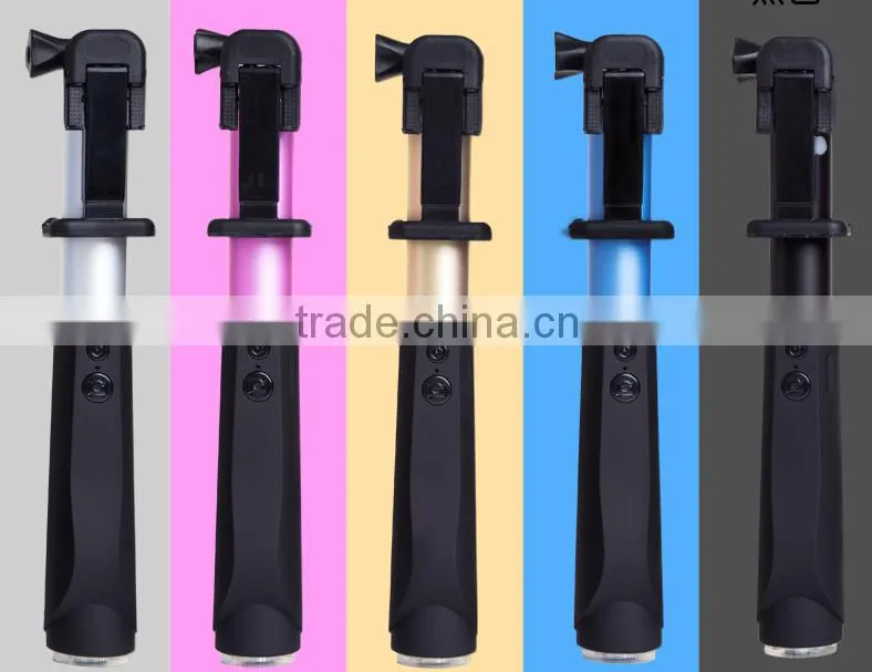 2015 Best Selling Premium Aluminum Light Portable Bluetooth Selfie Stick For Christmas
