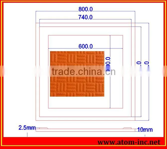 Hard chrome finished mould for sheet foaming