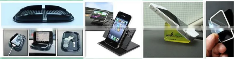2014 Popular Colorful PU gel ring sticky stand holder for smartphones
