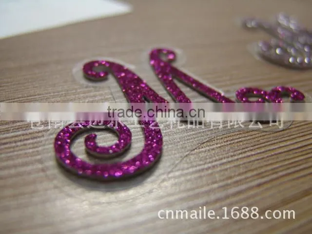PVC Transparent glitter sticker