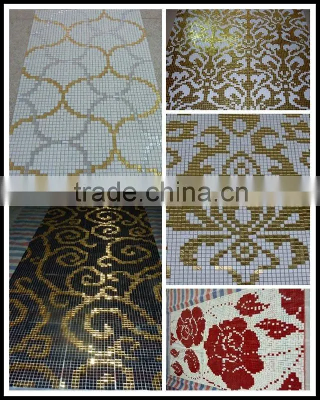 red rose mosaic patterns