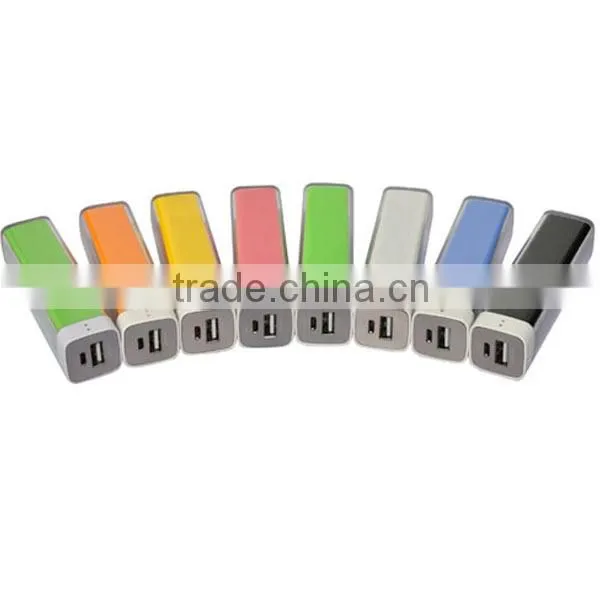 Lipstick 2200mAh power bank with LED light mobile phone emergency battery charger