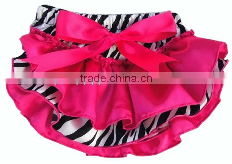 floral pint ribbon comfort ruffled girl baby bloomers wholesale