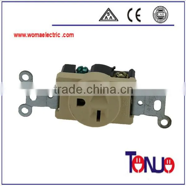 South American 1 gang receptacle socket