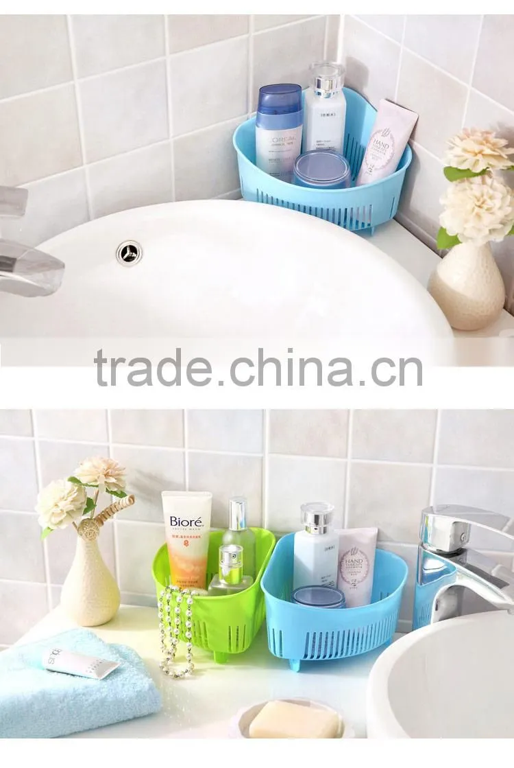 2015 colorful safe PP plastic drain basket rack collapsible colander strainer food rice fruit storage