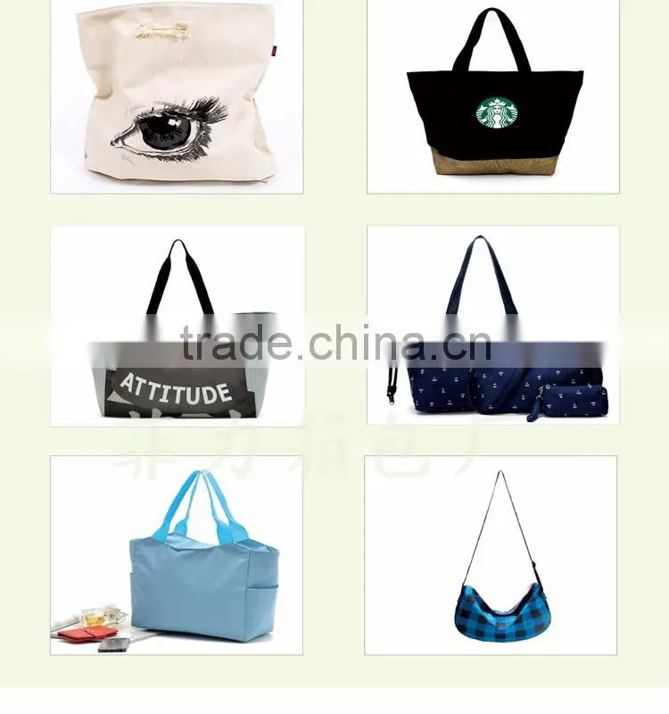 2016 newest custom cheap price cotton tote bag with zipper