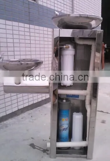 2015 high quality stainless steel fountain double basin drinking water fountain