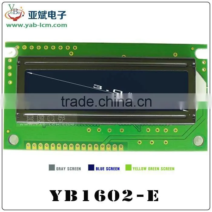 monochrome 16x2 lcd display , cheap 16x2 character lcd display module with backlight,16x2 lcd display Module 84mm*44mm