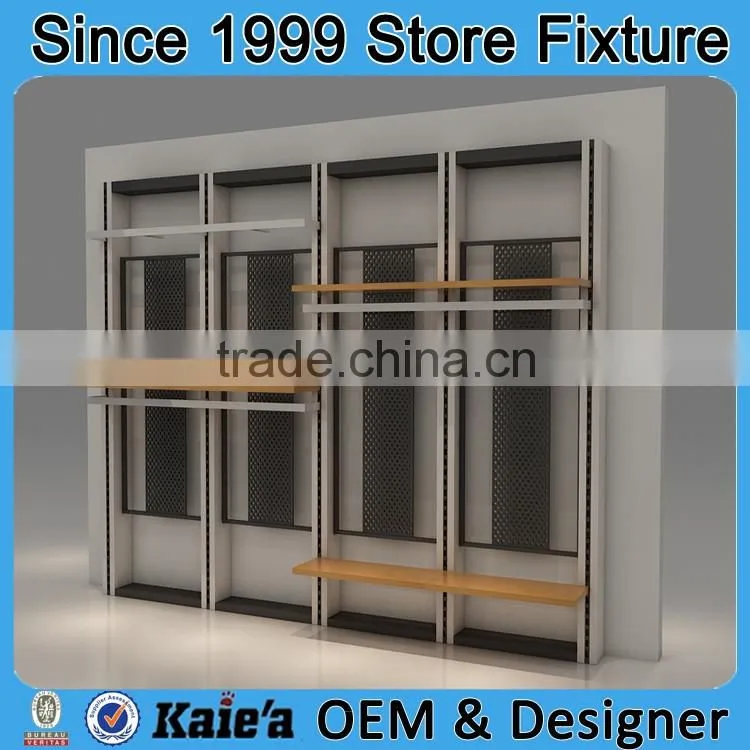 Custom wall shelf design/metal wall display rack /dispaly rack shop