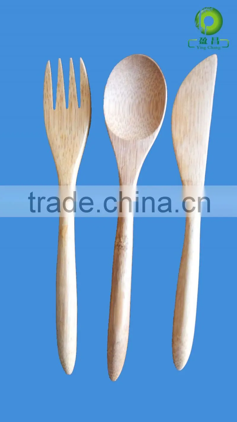 reusable 3 pcs bamboo utensil set