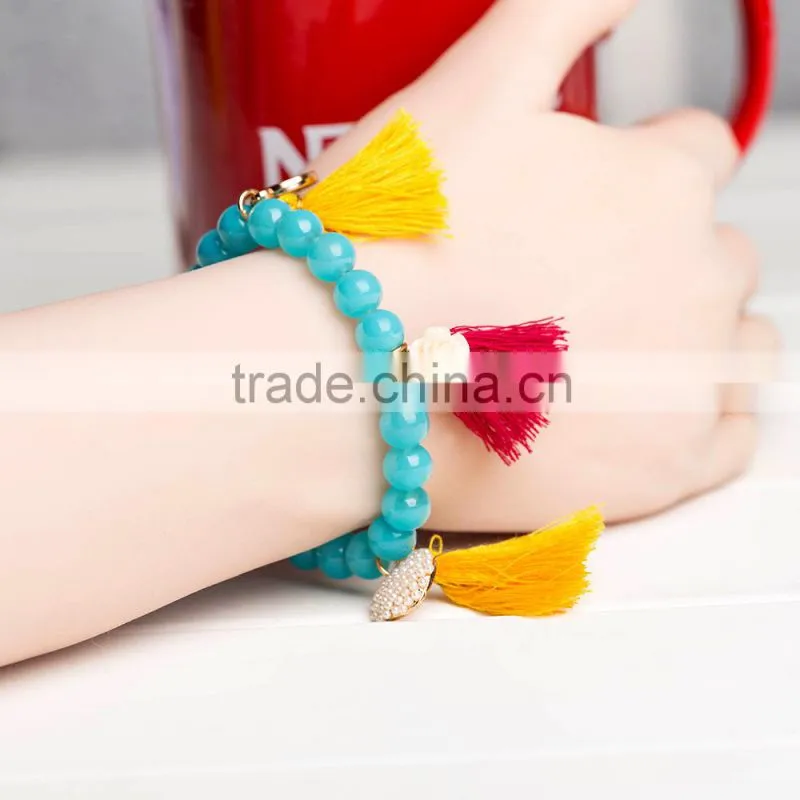 2016 hot wholesale bead bracelet new arrival promotion cheap logo custom charm bracelet