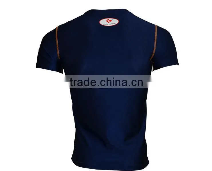 Men's Compression Tights T Shirt Running Bicycle Fitness tees Outdoor Moisture Wicking Quick-drying T-shirt