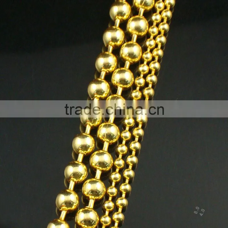 nickel plated ball chain for garments decoration