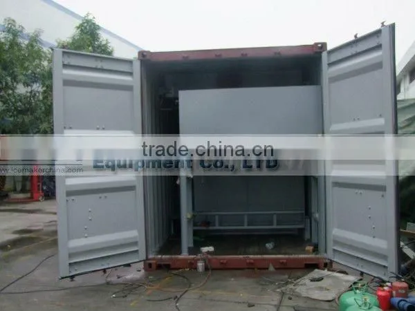 Large containerized block ice machine with new technology for Africa