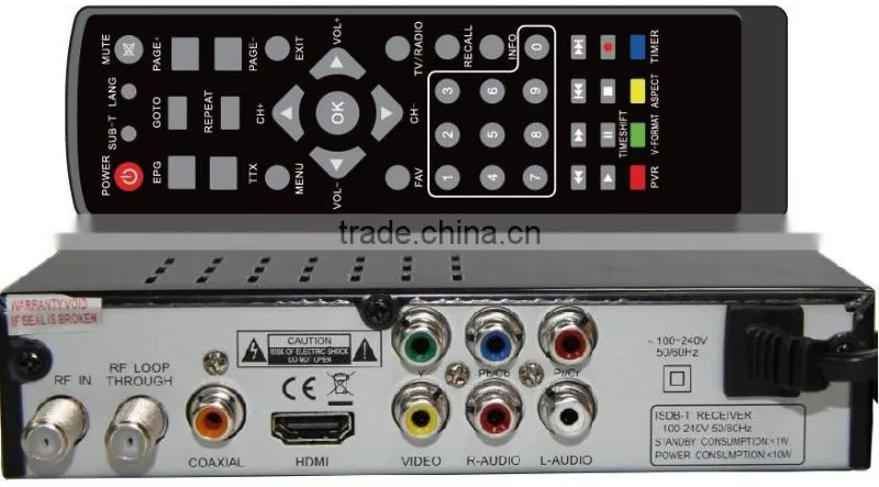Chile, Paraguay ISDBT Tuner convertor for brazil
