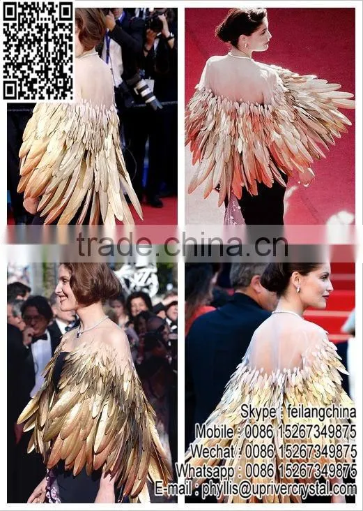 Gold Glitter Dipped Feather Wedding Decoration Party Glitter Feather