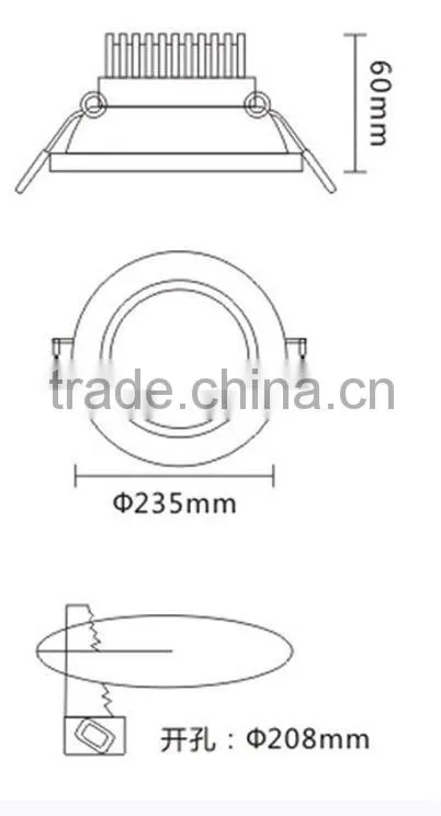 18w Unique design directly install integrated LED modern ceiling lamp