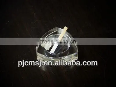 Beautiful Amber Color Crystal Ashtray for Office Decration