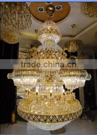 newest crystal hanging chandelier / pendant lamps big modern light gold