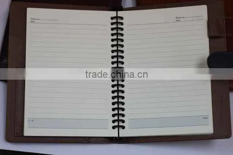 2015 new 6 ring leather organizer agenda organizer notebook