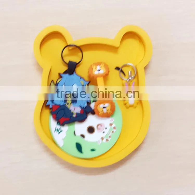 Funny Cartoon PVC Silicone Rubber Cell Phone Holder For Desk