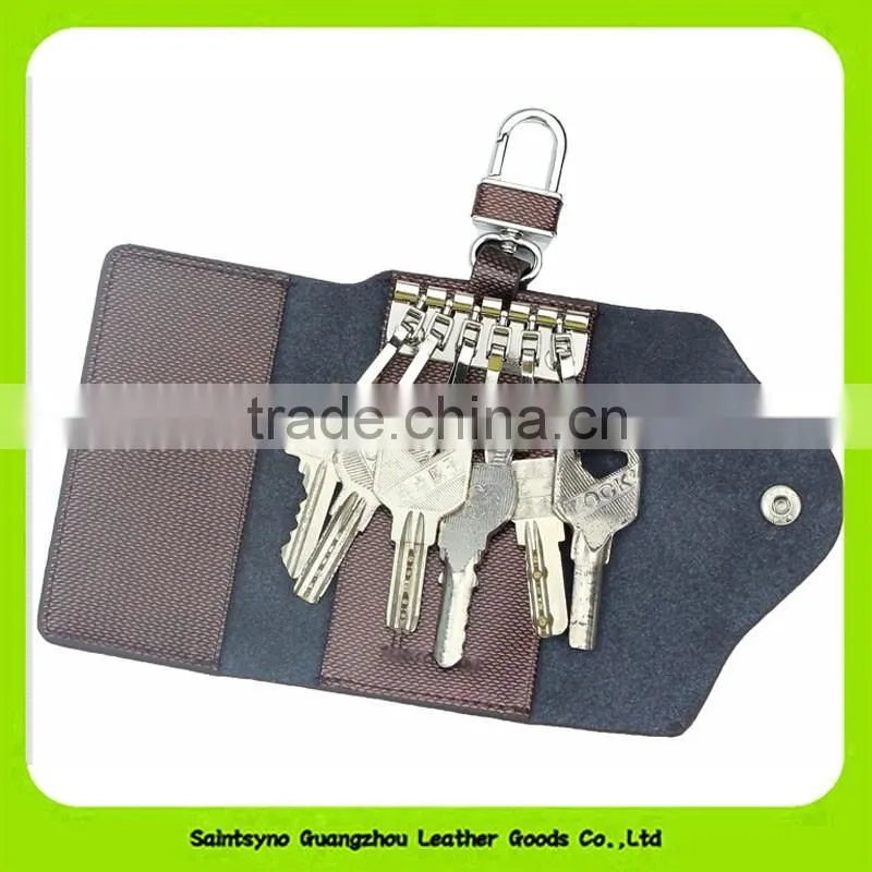 Best quality genuine leather keychain holder wallet key wallet 16116