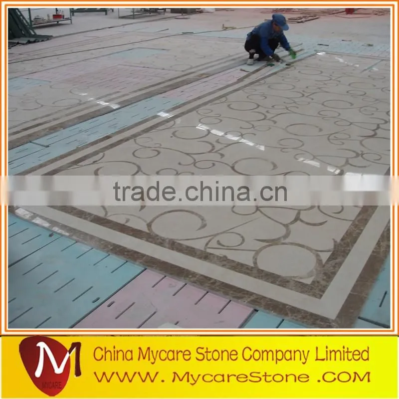 Popular design marble pattern water jet marble design