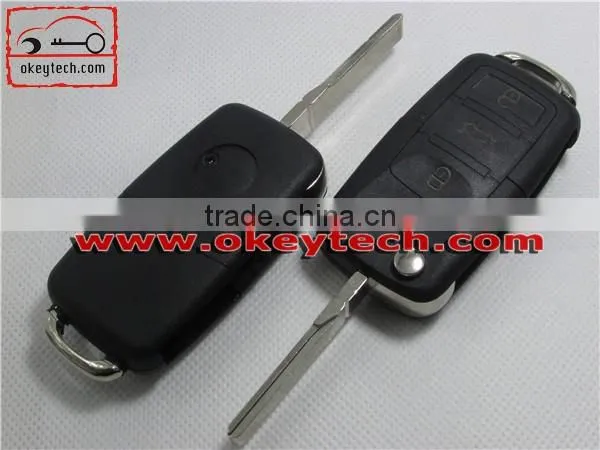 High Quatity Car Key for vw romote 3 button key shell for vw flip remote key shell