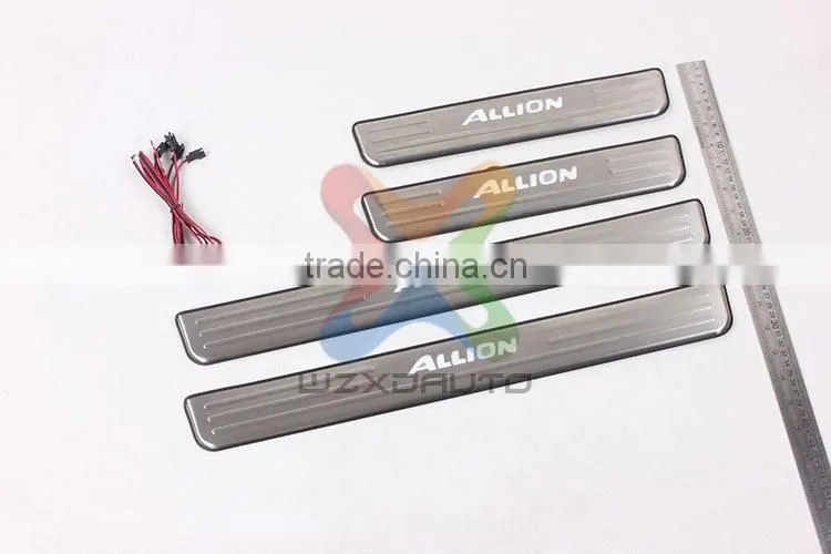 New Comming!Stainless Steel 2014 TOYOTA ALLION LED door sill plate-led
