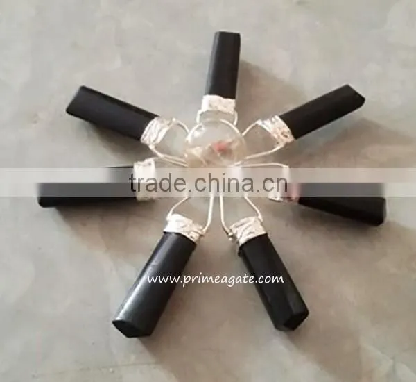 Black Tourmaline Energy Generator With Crystal Ball
