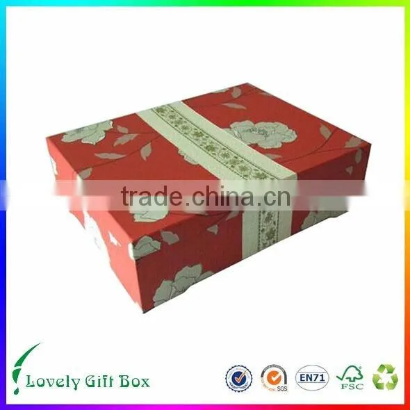 hot sale custom printing beverage box with ribbon